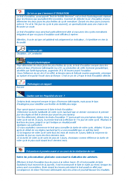 Autotest d’Ovulation