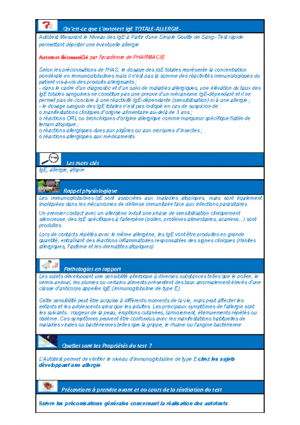 Autotest IgE