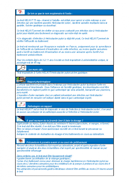 Test respiratoire à l’urée