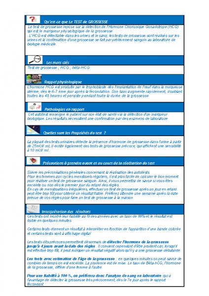 Test de grossesse